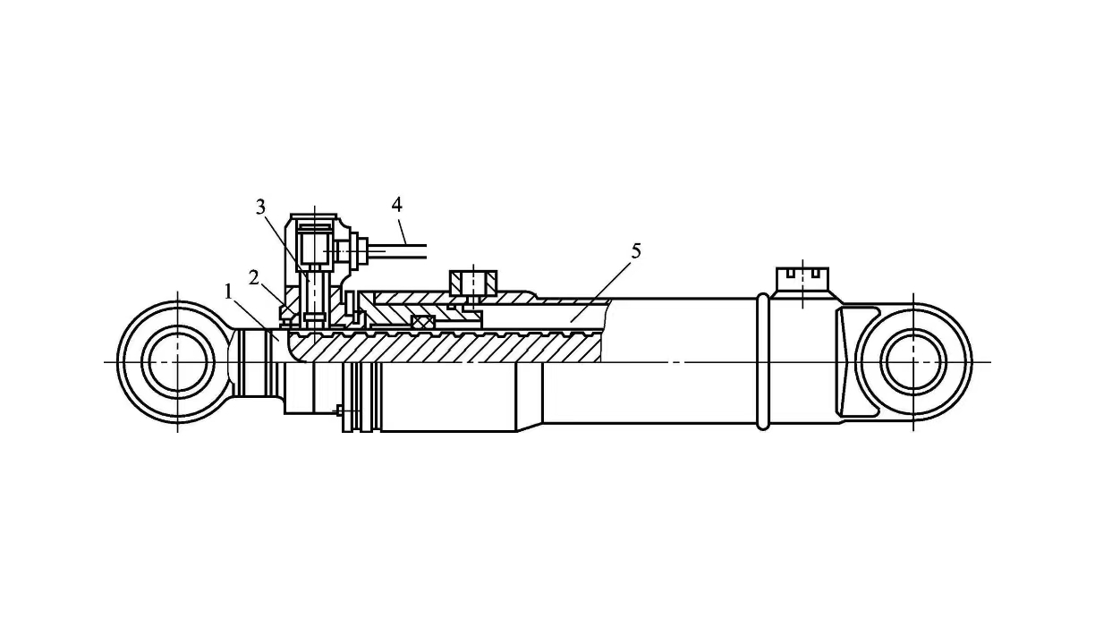 液壓缸維修之帶磁電感應(yīng)式傳感器的液壓缸結(jié)構(gòu)原理是怎樣的？ (圖1)